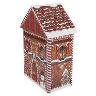 Clayre &amp; Eef   | Blikken Bewaardoos Bruin Rood 14x9x21 cm | 6BL0193