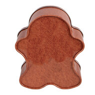 Clayre &amp; Eef   | Blikken Bewaardoos Bruin Wit 11x13x5 cm | 6BL0196