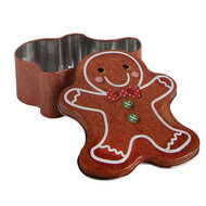 Clayre &amp; Eef   | Blikken Bewaardoos Bruin Wit 11x13x5 cm | 6BL0196