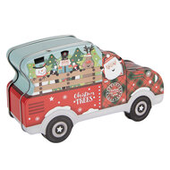 Clayre &amp; Eef   | Blikken Bewaardoos Rood Blauw 19x11x7 cm | 6BL0197