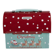 Clayre &amp; Eef   | Opbergdoos Groen Rood 17x8x14 cm | 6BL0200