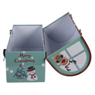 Clayre &amp; Eef   | Opbergdoos Groen Rood 17x8x14 cm | 6BL0200