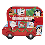 Clayre &amp; Eef   | Blikken Bewaardoos Rood Groen 19x15x7 cm | 6BL0206