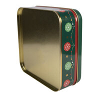 Clayre &amp; Eef   | Blikken Bewaardoos Groen Goudkleurig 17x17x6 cm | 6BL0210