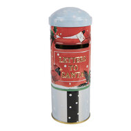 Clayre &amp; Eef   | Spaarpot Blauw Rood &oslash; 6x16 cm | 6BL0211