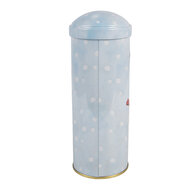 Clayre &amp; Eef   | Spaarpot Blauw Rood &oslash; 6x16 cm | 6BL0211