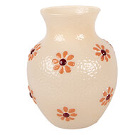 Clayre &amp; Eef   | Vazen Glas Oranje &oslash; 13x16 cm | 6GL5507