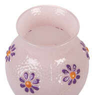Clayre &amp; Eef   | Vazen Glas Roze Paars &oslash; 13x16 cm | 6GL5508