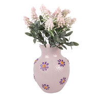 Clayre &amp; Eef   | Vazen Glas Roze Paars &oslash; 13x16 cm | 6GL5508