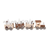 Clayre &amp; Eef   | Kerstdecoratie Trein Beige Bruin 27x4x8 cm | 6H2481