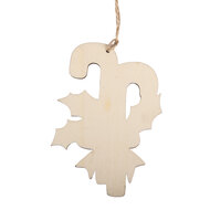 Clayre &amp; Eef   | Decoratie hanger Zuurstok Rood Wit 9x1x13 cm | 6H2495