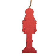 Clayre &amp; Eef   | Decoratie Hanger Notenkraker Rood Zwart 6x1x18 cm | 6H2497