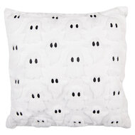 Clayre &amp; Eef   | Kussen gevuld Wit Zwart 45x45x4 cm | KG023.131