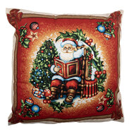 Clayre &amp; Eef   | Kussenhoes Beige Rood 45x45 cm | KT021.452