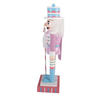 Clayre &amp; Eef   | Decoratie notenkraker Roze Wit 10x9x38 cm | 6H2470