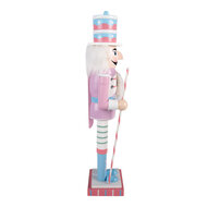 Clayre &amp; Eef   | Decoratie notenkraker Roze Wit 8x7x25 cm | 6H2473