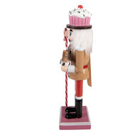 Clayre &amp; Eef   | Decoratie notenkraker Bruin Rood 8x7x25 cm | 6H2475