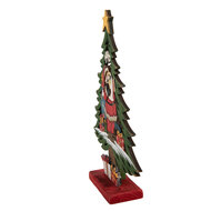 Clayre &amp; Eef   | Decoratie Kerstboom Groen Rood 25x6x30 cm | 6H2483