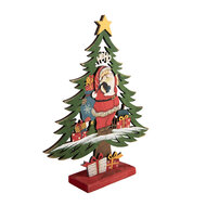 Clayre &amp; Eef   | Decoratie Kerstboom Groen Rood 25x6x30 cm | 6H2483