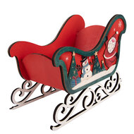 Clayre &amp; Eef   | Decoratie Slee Rood Groen 24x20x32 cm | 6H2491