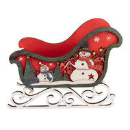 Clayre &amp; Eef   | Decoratie Slee Rood Groen 16x12x21 cm | 6H2492