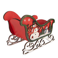 Clayre &amp; Eef   | Decoratie Slee Rood Groen 16x12x21 cm | 6H2492