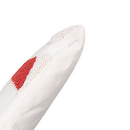 Clayre &amp; Eef   | Kussen gevuld Wit Rood 45x45x4 cm | KG023.135