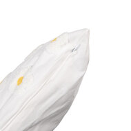Clayre &amp; Eef   | Kussen gevuld Wit Geel 45x45x4 cm | KG023.139