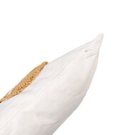 Clayre &amp; Eef   | Kussen gevuld Wit Bruin 45x45x4 cm | KG023.140