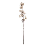Clayre &amp; Eef   | Decoratie tak met bloemen Wit Bruin 10x7x98 cm | 5PL0271W