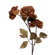 Clayre &amp; Eef   | Decoratie tak met bloemen Oranje Groen 8x10x90 cm | 5PL0278O