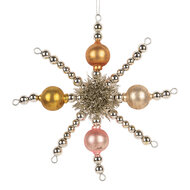 Clayre &amp; Eef   | Kersthanger Zilverkleurig Goudkleurig 16x3x16 cm | 66534