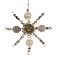 Clayre &amp; Eef   | Kersthanger Zilverkleurig Grijs 16x3x16 cm | 66535