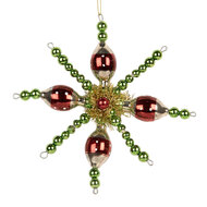 Clayre &amp; Eef   | Kersthanger Groen Rood 16x3x16 cm | 66537