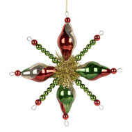 Clayre &amp; Eef   | Kersthanger Groen Rot 17x3x17 cm | 66540