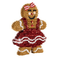 Clayre &amp; Eef   | Decoratie peperkoekpop Bruin Rood 22x4x28 cm | 66597