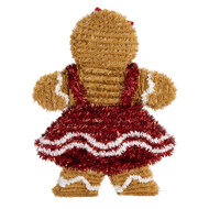 Clayre &amp; Eef   | Decoratie peperkoekpop Bruin Rood 22x4x28 cm | 66597