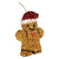 Clayre &amp; Eef   | Decoratie Hanger Peperkoekpop Bruin Rood 12x3x16 cm | 66600