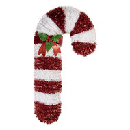 Clayre &amp; Eef   | Kerstdecoratie zuurstok Rood Wit 32x5x62 cm | 66602