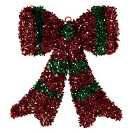 Clayre &amp; Eef   | Decoratie hanger Strik Rood Groen 35x4x42 cm | 66608