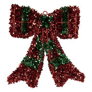 Clayre &amp; Eef   | Decoratie hanger Strik Rood Groen 35x4x42 cm | 66608