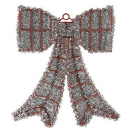 Clayre &amp; Eef   | Decoratie hanger Strik Zilerkleurig Bruin 35x4x42 cm | 66609