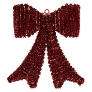 Clayre &amp; Eef   | Decoratie hanger Strik Rood Bruin 35x4x42 cm | 66610