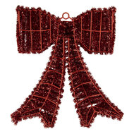 Clayre &amp; Eef   | Decoratie hanger Strik Rood Bruin 35x4x42 cm | 66610