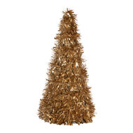 Clayre &amp; Eef   | Kerstdecoratie Kerstboom Goudkleurig &oslash; 21x48 cm | 66624