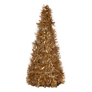 Clayre &amp; Eef   | Kerstdecoratie Kerstboom Goudkleurig &oslash; 21x48 cm | 66624