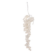 Clayre &amp; Eef   | Decoratie hanger Wit 4x2x15 cm | 66647