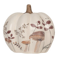 Clayre &amp; Eef   | Decoratie Pompoen Beige Bruin &oslash; 14x13 cm | 6CE2239S