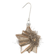 Clayre &amp; Eef   | Kersthanger Zilverkleurig Goudkleurig 10x8x9 cm | 6GL5417