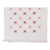 Clayre &amp; Eef   | Gastendoekje Wit Oranje 40x66 cm | CT037